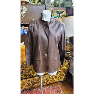 M/L vintage Leather jacket 1970s NOS